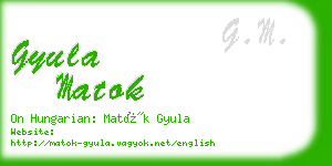 gyula matok business card